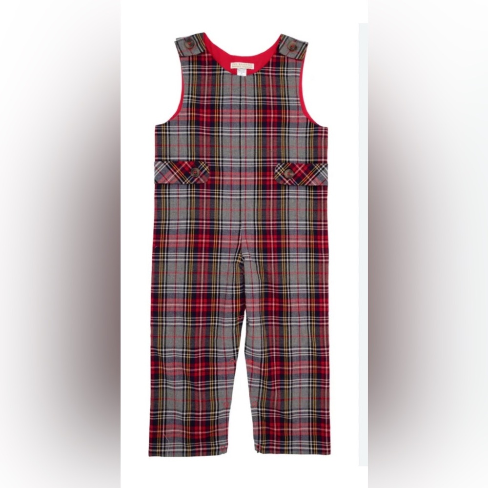 The Beaufort Bonnet Company Lawson Longall-Flannel Park Lane Plaid 0-6 Month NWT